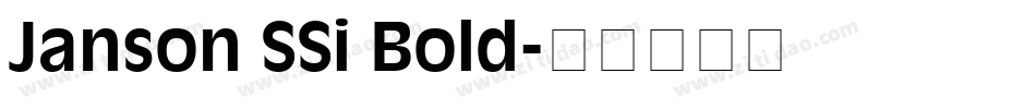 Janson SSi Bold字体转换